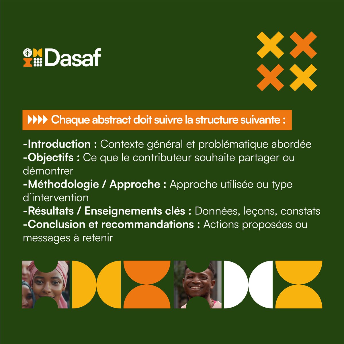 Connais-tu des militant·es qui font bouger les lignes en Afrique francophone ❓ Bien-sûr que OUI.

Le centre ODAS a lancé l'appel à abstracts pour valoriser les voix, les idées et les projets des acteur·rice·s de terrain pour le compte du Dasaf.

✍️ En soumettant un abstract via