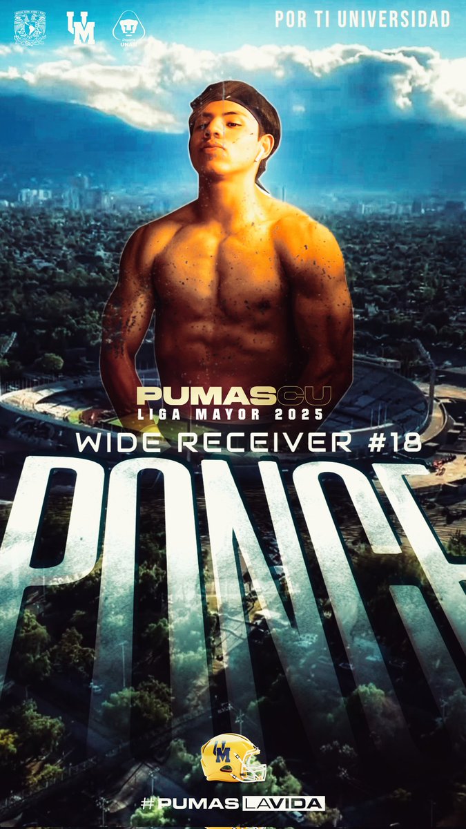 PUMASCUfanbase's tweet image. 🏈 Ni norteños, ni verdes...
-LIGA MAYOR ONEFA 2025-
Simplemente la ONEFA no está lista para su impacto.
¡El juego aéreo ya tiene dueño!
Es JAHDIEL PONCE, WR #18 de @PumasCU_fba, quien continúa su preparación para levantar a todos de sus asientos en el EOU.
🗓️ Viernes…