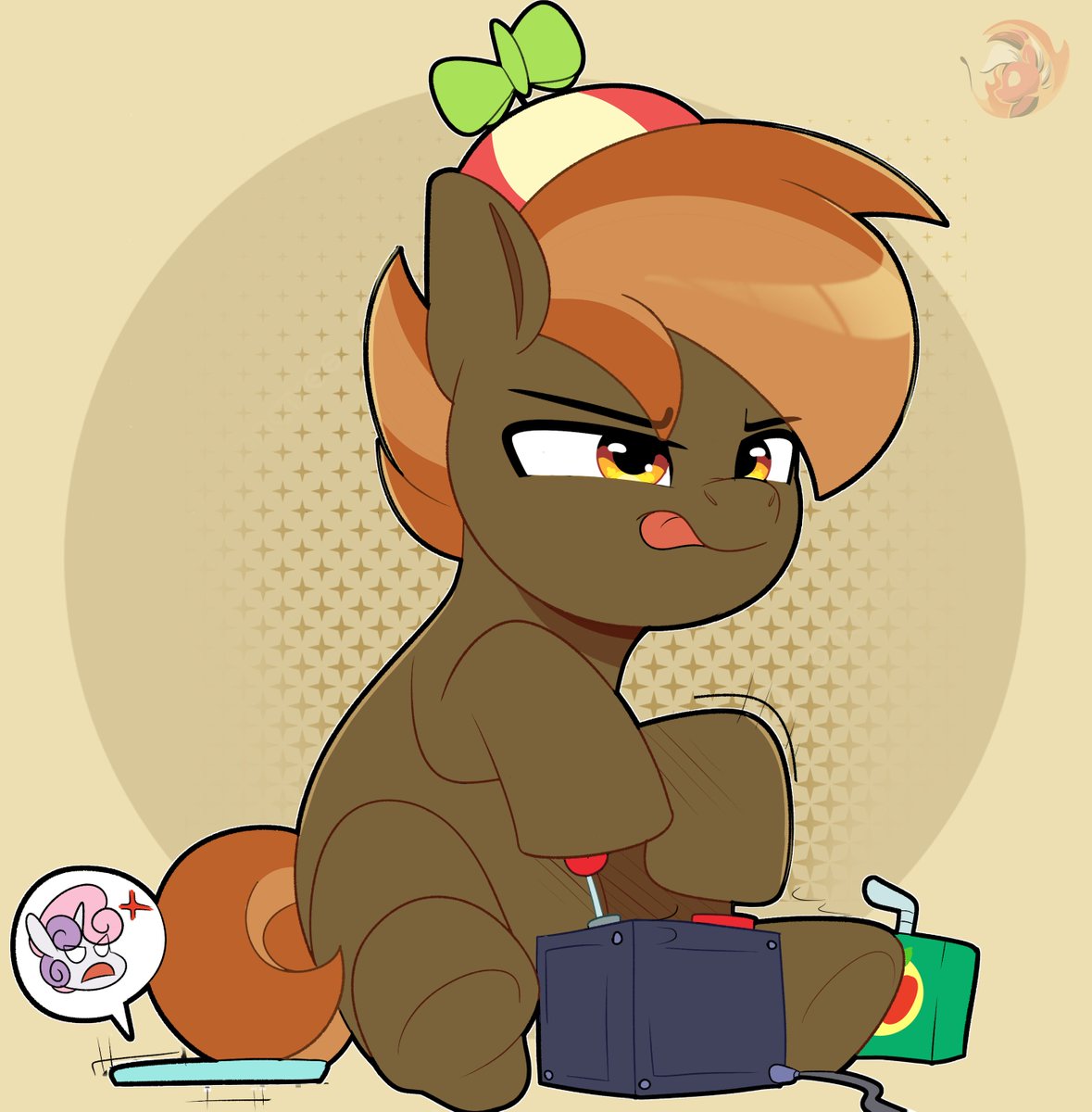 never interrupt a gamer in focus time!  
#mlpfim #pony #brony #DigitalArtist #fanart #2dartist #fanart #mlpg4 #mlpfanart #buttonmash