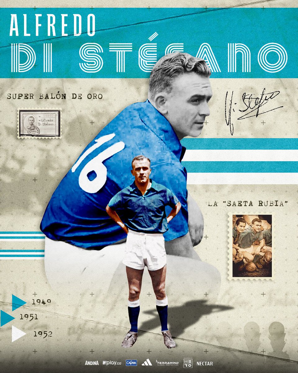 MillosFCoficial's tweet photo. 99 años de la Leyenda de la Saeta Rubia ⚡💙⚽️

Hoy conmemoramos el natalicio de don Alfredo Di Stéfano, leyenda eterna de nuestra Herencia Embajadora y el fútbol mundial. ♾🔵

𝐿𝑎 𝑆𝑎𝑒𝑡𝑎 𝑅𝑢𝑏𝑖𝑎. ✨️🪄Ⓜ️ https://t.co/aHme7npU5D