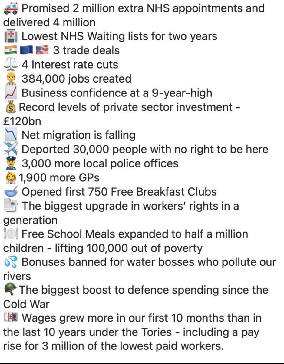 Despite the many challenges of the last 12 months, there are many Labour achievements to celebrate. A list that would have been unimaginable under the Tories, Farage’s lot, or any other emerging parties. #Change