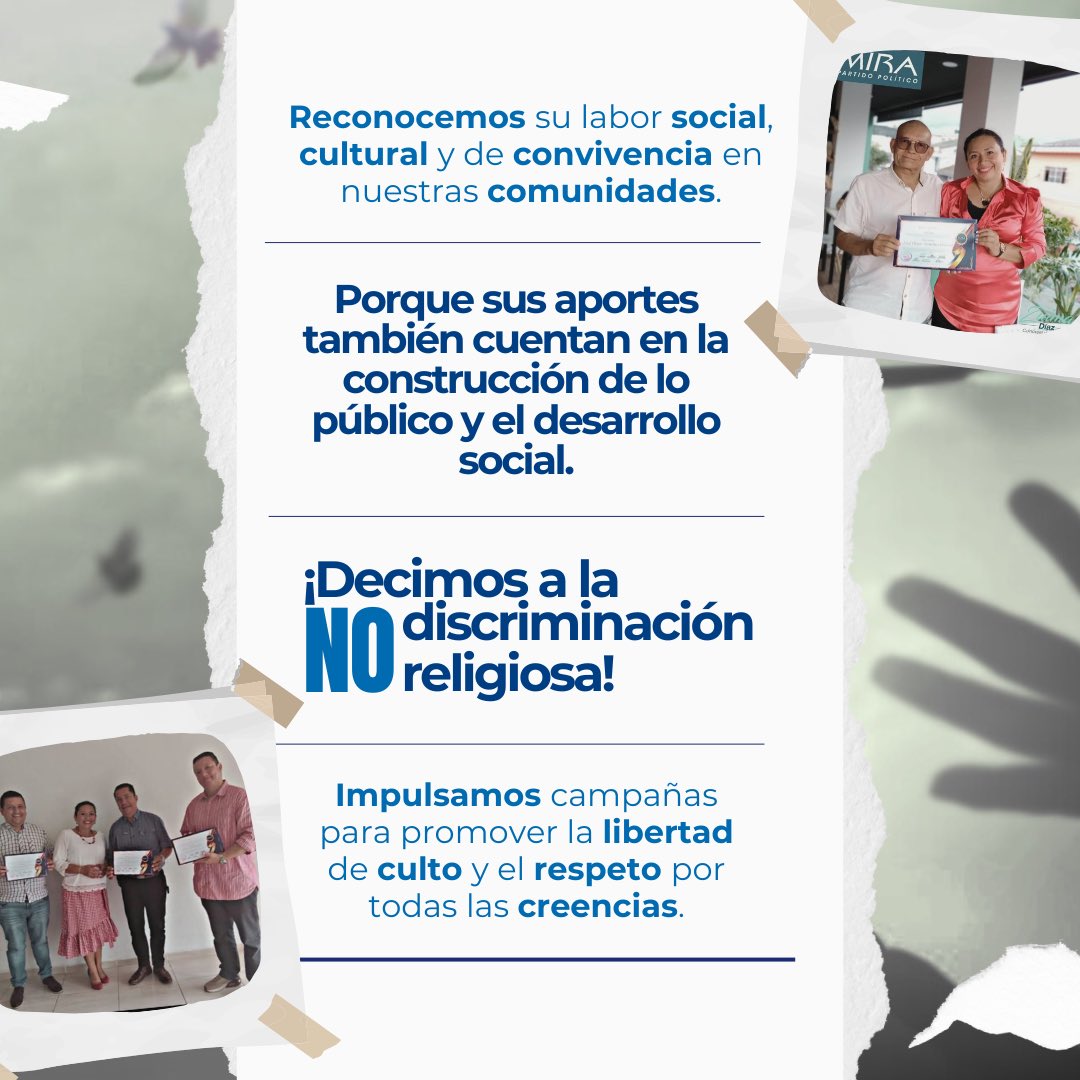 zulma_yodiaz's tweet photo. 🎉 ¡Hoy celebramos la libertad de creer!
En este Día Nacional de la Libertad Religiosa, levantamos la voz por el respeto, la igualdad y la participación del sector interreligioso.

💬 ¿Qué significa para ti la libertad religiosa?
¡Te leemos en los comentarios! 👇

@PartidoMIRA https://t.co/aAVrcO5dIT
