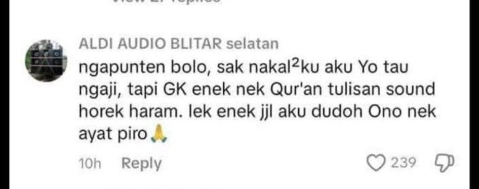 komentar aldi ini menarik. di Islam, apalagi dalam hadis Rasulullah, memang jarang banget satu objek disebut secara detil literal. 

tapi prinsipnya selalu bisa kita tarik ke zaman sekarang.

misalnya, Rasulullah pernah bersabda:

"Barang siapa mengacungkan senjata kepada