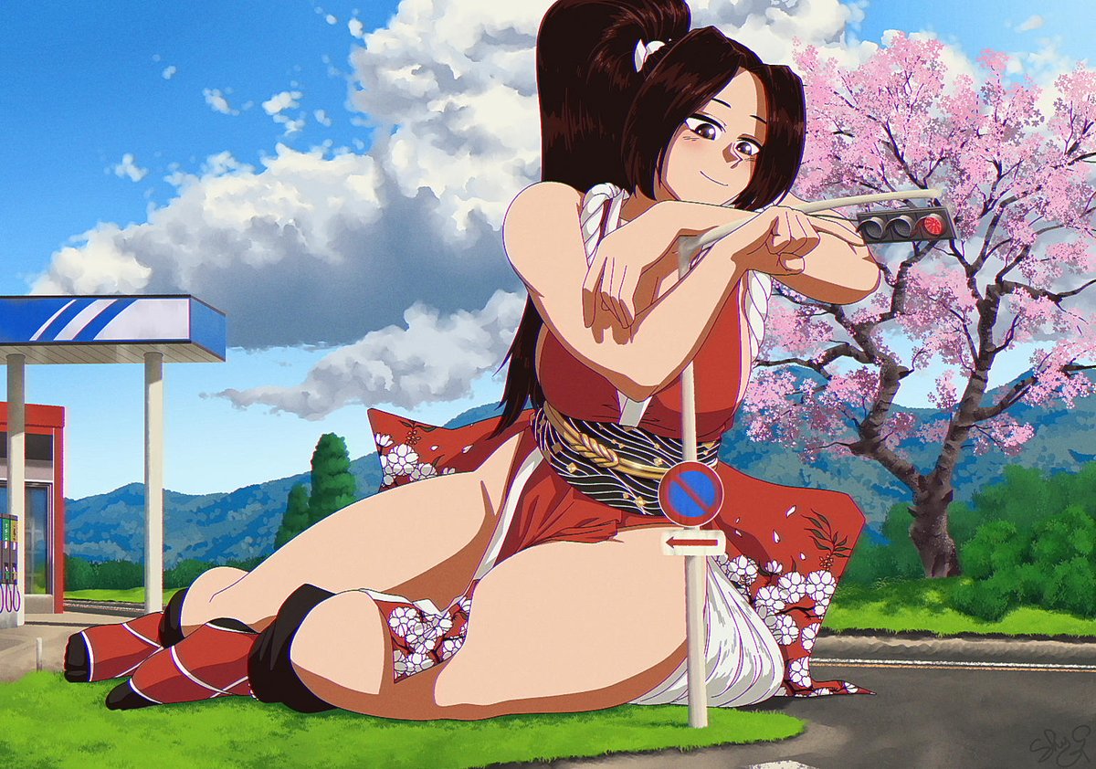 Mai is enjoying a peaceful day, visibly not really concern by her current height 
#giantess #Sizetwitter #sfwgt