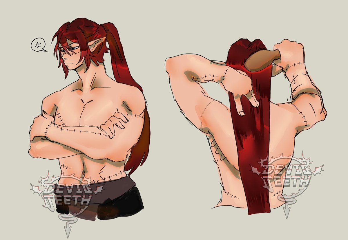 d3vilteeth's tweet image. Been attacking people on Art Fight! I prioritize revenges but while I don't have any I'm just having fun drawing!
(Characters featured are from @Beast_Mode_Art, @SPARKLEDOGCORE, and Koin on Artfight.)