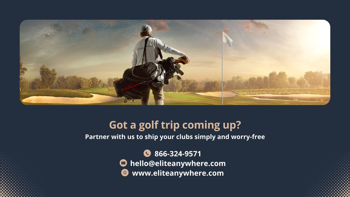EAnywhereCorp's tweet image. Partner with us to ship your clubs simply and worry-free. Got questions? Drop them below 👇
866-324-9571
hello@eliteanywhere.com
#GolfLife #GolfTravel #GolfShipping #SportsLogistics