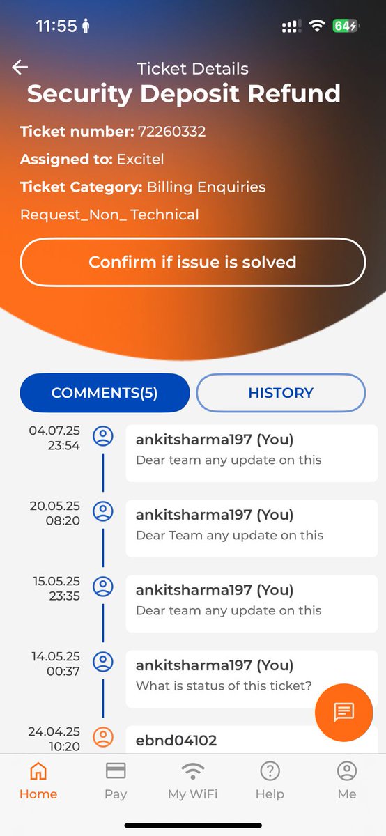 Voice_of_ankit's tweet photo. @excitel_rocks is your service in Market I have raised a ticket in April 2025 and still the ticket is open and continuously you are ignoring my ticket https://t.co/TuoKgycJ5k