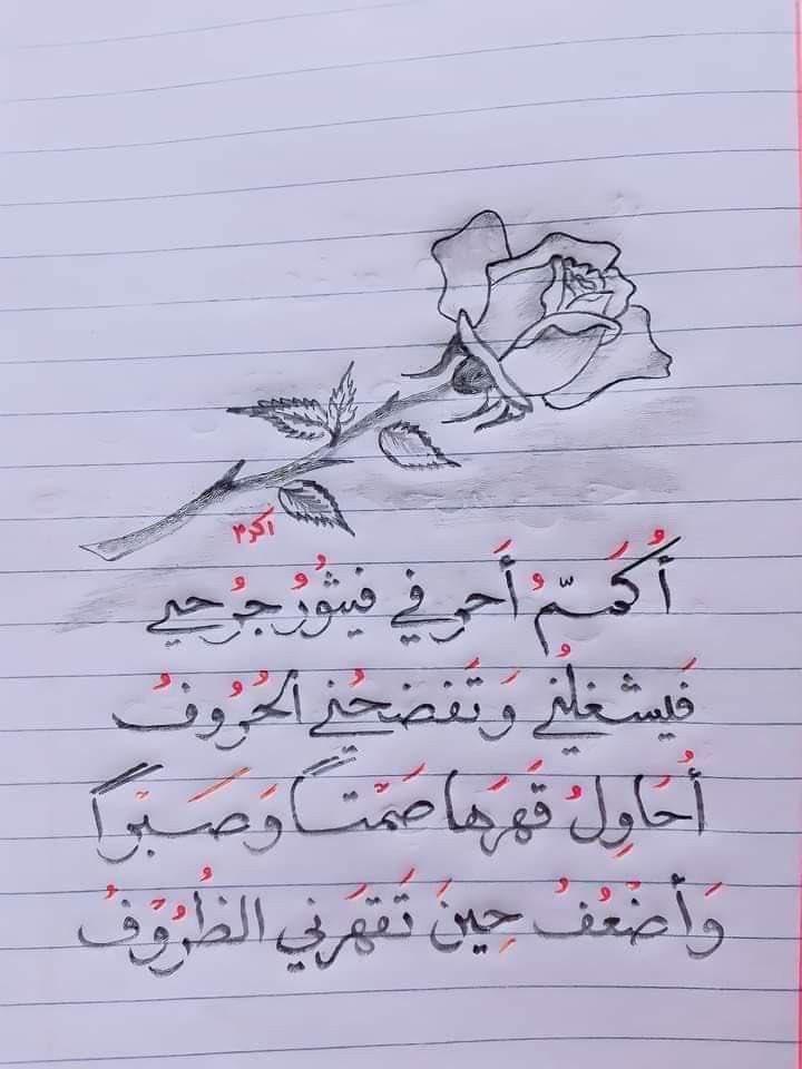 أكمّمُ أحرفي فيثورُ جرحي
فيشعلني وتفضحني الحروفُ

أحاولُ قهرَها صمتًا وصبرًا
وأضعفُ حين تقهرني الظروفُ !