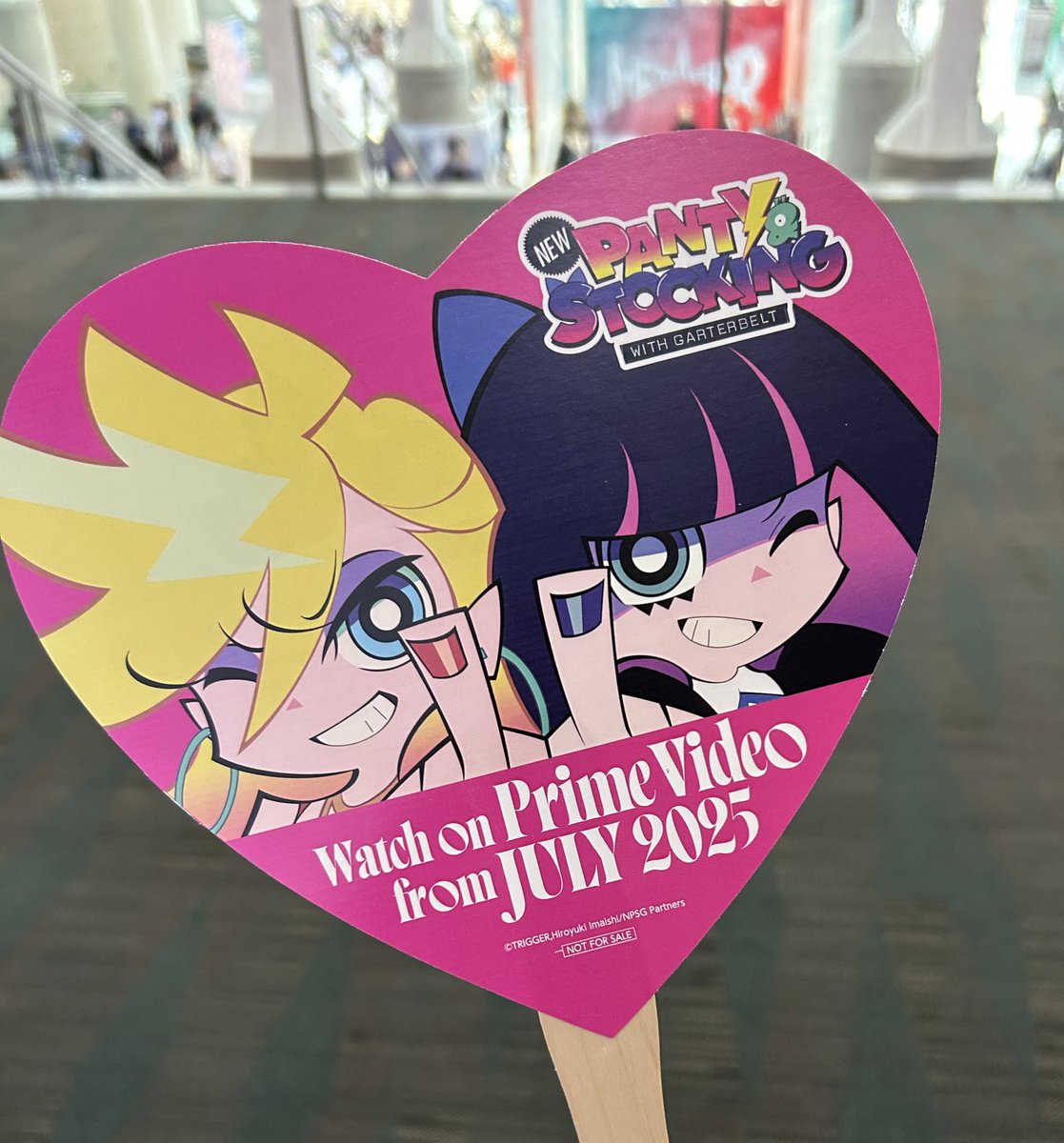 ⚡️AnimeExpo2025にて
　　#Newパンスト うちわ配布中⚡️

7月4日、5日にExhibit hall前にてハート型うちわを配布します💖 お越しの方はぜひ探してみてくださいね！

We're handing out #NewPSG Uchiwa Fans on July 4th and 5th at #AX2025 in front of the Exhibit Hall!
Let’s share the love💗