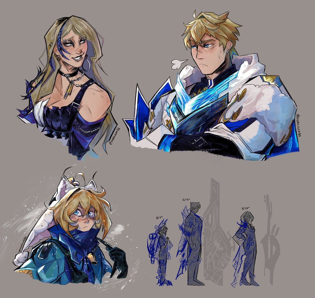 compiled landau hcs w/ height chart for quick referencing ✌️ #hsr #gepard #lynx #serval