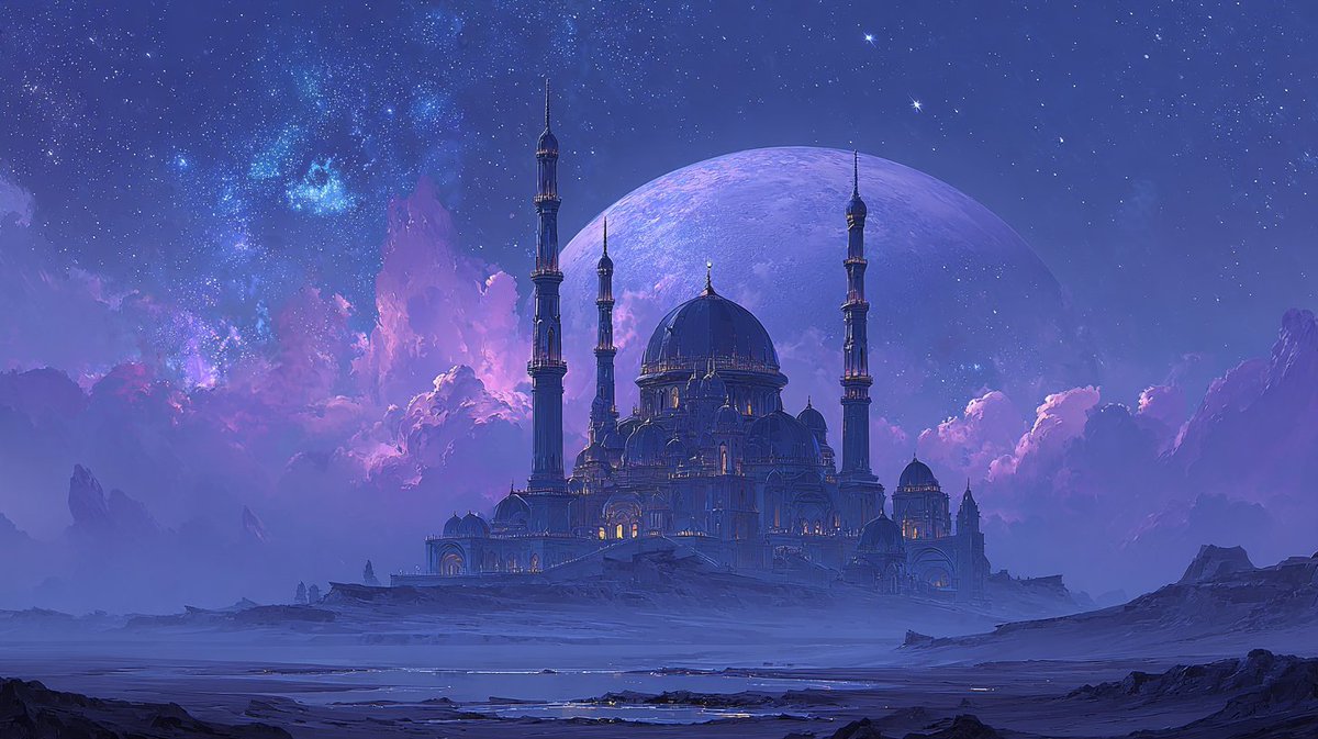 JGVisualArts's tweet photo. Discover the ethereal beauty of a mystical temple on a distant planet, where breathtaking hymns echo beneath starry blue and purple skies.
#mysticaltemple #distantplanet #starryskies #blueskies #purpleskies #cosmiclandscape #architecturalbeauty #fantasyworld #aiart #digitalart https://t.co/YzVQy8L5W1