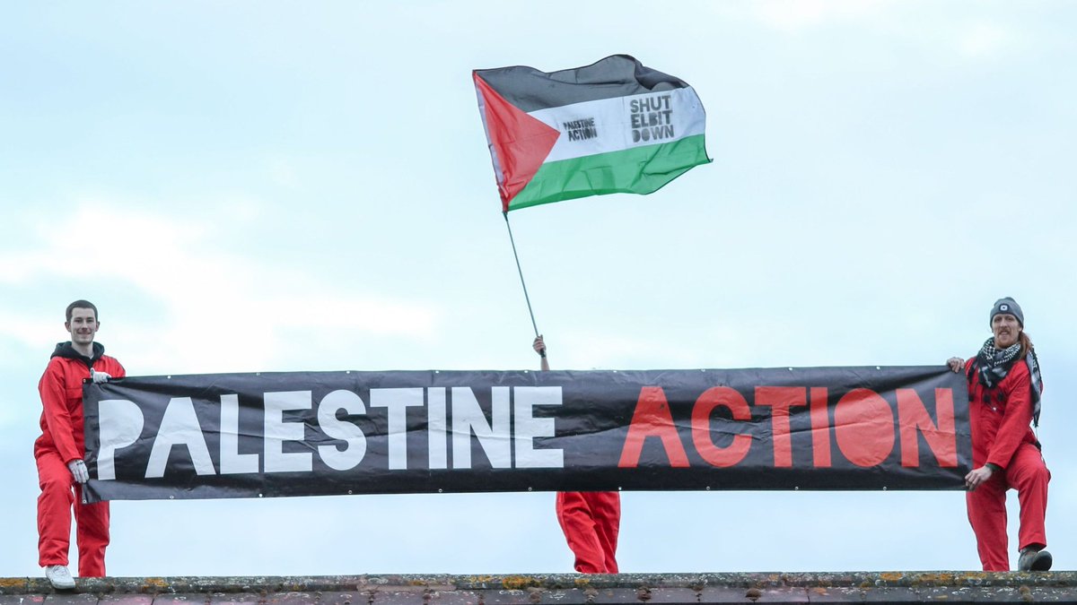 MintPressNews's tweet image. Palestine Action has officially been registered as a terrorist organisation in the UK

This comes after the British establishment collaborated with the pro-Israel Lobby and Israeli politicians to proscribe the activist group.

Palestine Action's mission was to shut down weapons…
