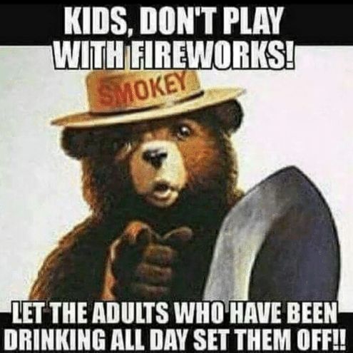 Today is the 4th of July!
Please stay safe, have fun.