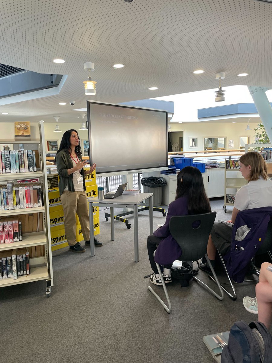 BridgeAcademyE2's tweet image. Today, we welcomed Komi Verma, author of Children of Athens: The Blood of Athens, to speak to students about her writing process and about curiosity, the spark that ignites a writer! Students also had the chance to try their hand at curiosity, and came up with some amazing ideas.