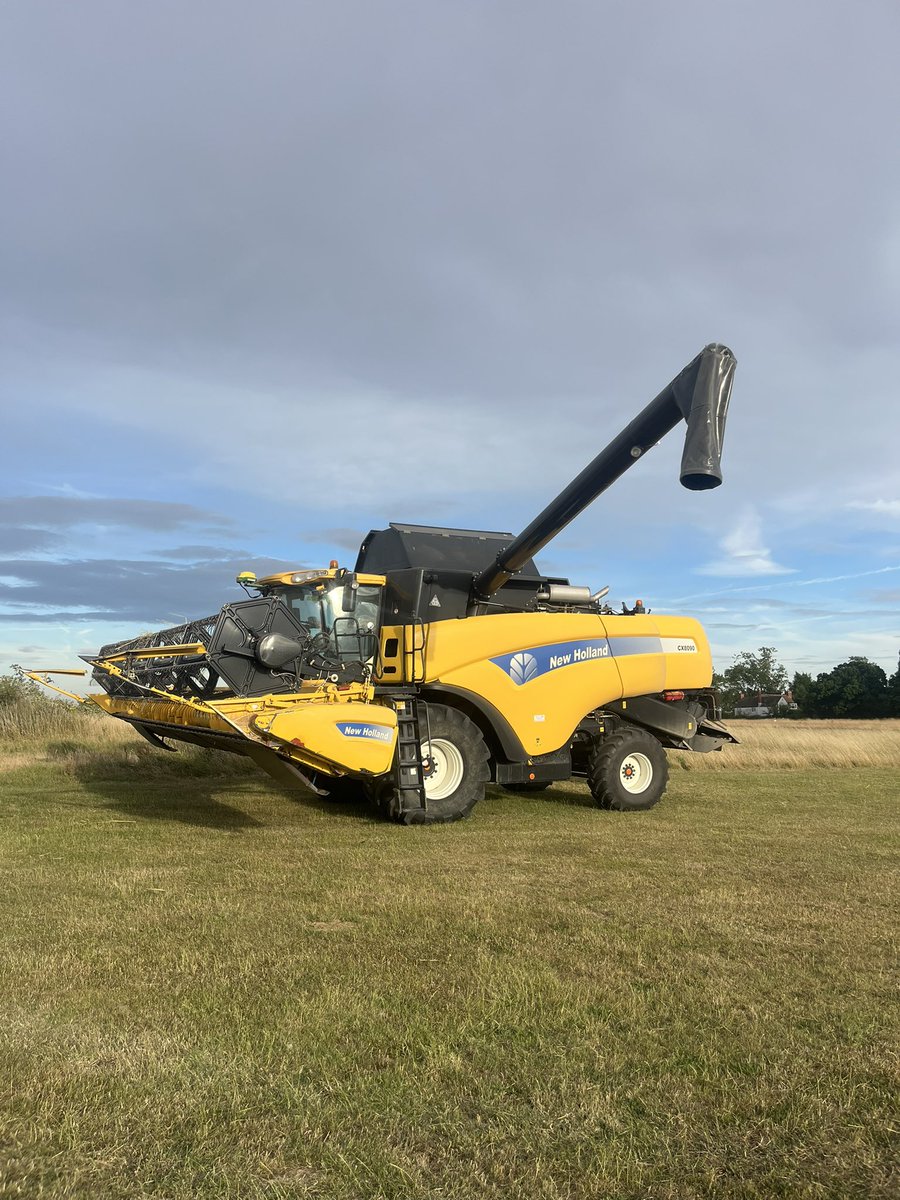 Jethro777777's tweet image. Hollie is starting her 18th season and has just knocked over 38ha of barley in a day and allowed me time to get to the pub. #newholland #CX8090 #ernestdoe #harvest25 #harvest2025