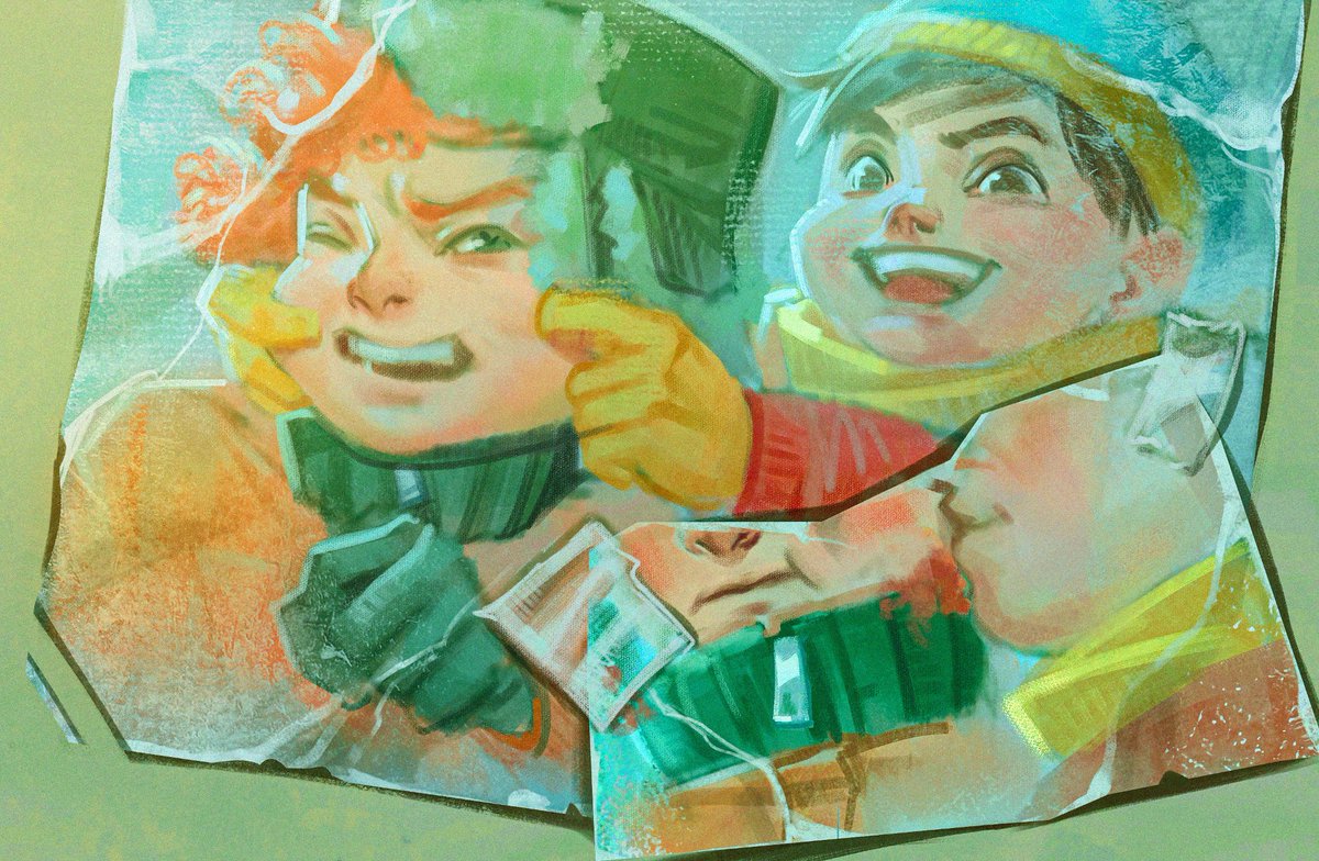 Artzel19's tweet image. Day 4: Cheek Smooch  
#kyman #kymanweek #kymanweek2025