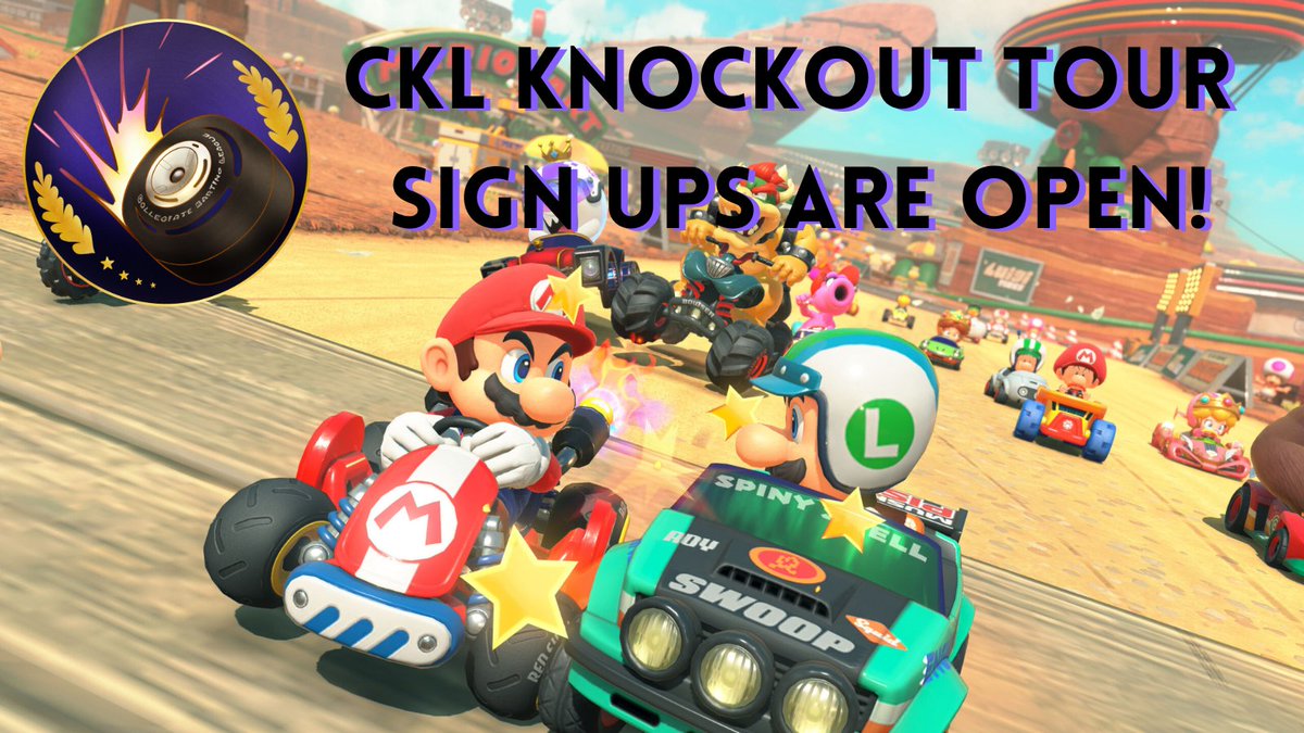Mark your calendars for JULY 20th at 7 PM EDT! 

For our first tournament in Mario Kart World, we're hosting a Knockout Tour FFA! Click the link below to sign up and see the rules. Good luck, everyone!

mkcentral.com/en-us/tourname…