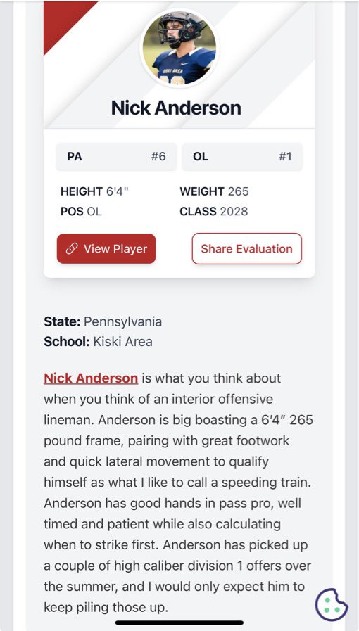 Nick Anderson (@nickanderson_62) on Twitter photo Thank you for the amazing write up <a href="/coleplant_/">Cole</a> . Can’t wait for the season to start!
<a href="/kiskifootball/">Kiski Area Football</a> <a href="/CoachHaugh_OL/">Colyn Haugh</a> <a href="/KA_Football/">Coach Crider</a> <a href="/BillDAnderson1/">Bill D Anderson</a> <a href="/wpialsportsnews/">WPIAL Sportsmen</a> <a href="/WPIAL_Insider/">WPIAL Insider</a> Thank you for the amazing write up <a href="/coleplant_/">Cole</a> . Can’t wait for the season to start!
<a href="/kiskifootball/">Kiski Area Football</a> <a href="/CoachHaugh_OL/">Colyn Haugh</a> <a href="/KA_Football/">Coach Crider</a> <a href="/BillDAnderson1/">Bill D Anderson</a> <a href="/wpialsportsnews/">WPIAL Sportsmen</a> <a href="/WPIAL_Insider/">WPIAL Insider</a>