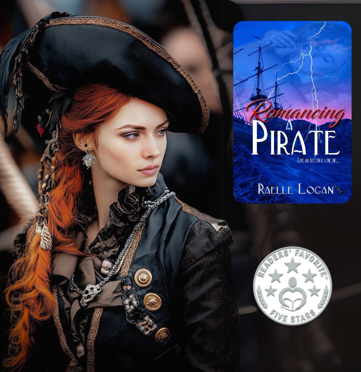 She sailed on a quest for justice after her father was murdered by pirates and finds ecstasy in the arms of her father's adversary.  What is stronger... her courage or her feelings for the pirate that she's forbidden to love? #books #romance #PirateBooks #HistoricalFiction