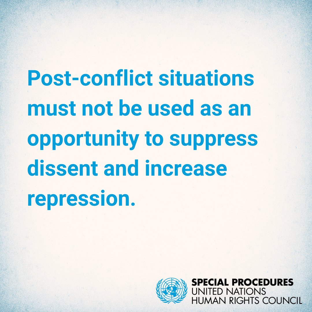 Mohammad Ali Taheri Movement (@taheri_movement) on Twitter photo .<a href="/UN_SPExperts/">UN Special Procedures</a> today expressed alarm over the crackdown in the Islamic Republic of #Iran since hostilities began on 13 June 2025 and the subsequent ceasefire.
“Post-conflict situations must not be used as an opportunity to suppress dissent and increase repression,” the experts .<a href="/UN_SPExperts/">UN Special Procedures</a> today expressed alarm over the crackdown in the Islamic Republic of #Iran since hostilities began on 13 June 2025 and the subsequent ceasefire.
“Post-conflict situations must not be used as an opportunity to suppress dissent and increase repression,” the experts