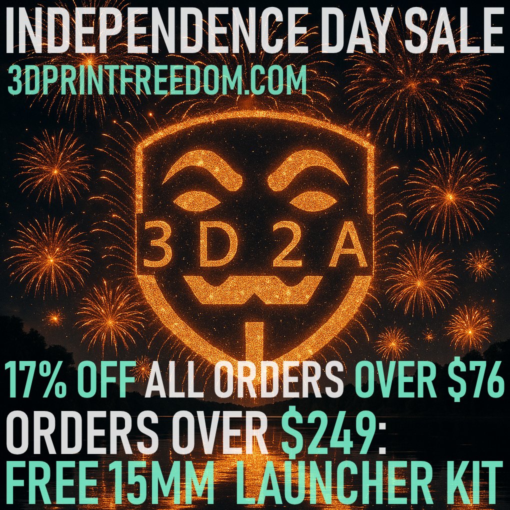 3_D_2_A's tweet photo. 🇺🇸Happy Independence Day!🇺🇸 The sitewide sale continues! 

All orders over 249 will get a free 15mm launcher kit! Can I say its name here without getting dinged? It starts with "Pen" and ends with "14+1"! https://t.co/PXY6hR1siT