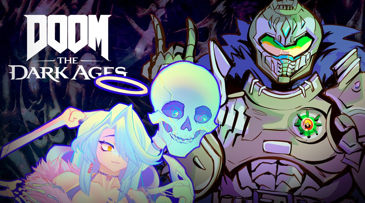 doing a cheeky bonus doom stream tonight! i'm in the mood to rip n tear &gt;:D
(🔺live!)