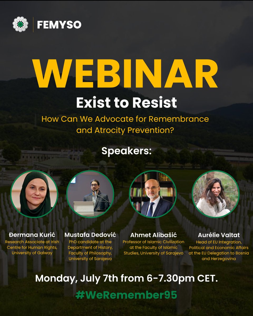 Join us for a powerful conversation on the role of memory culture in educating future generations and preventing genocide. Our speakers will explore creative  advocacy, the nuances of remembrance in Bosnia and Herzegovina, 
 
Register today: lnkd.in/eWw5CDsc