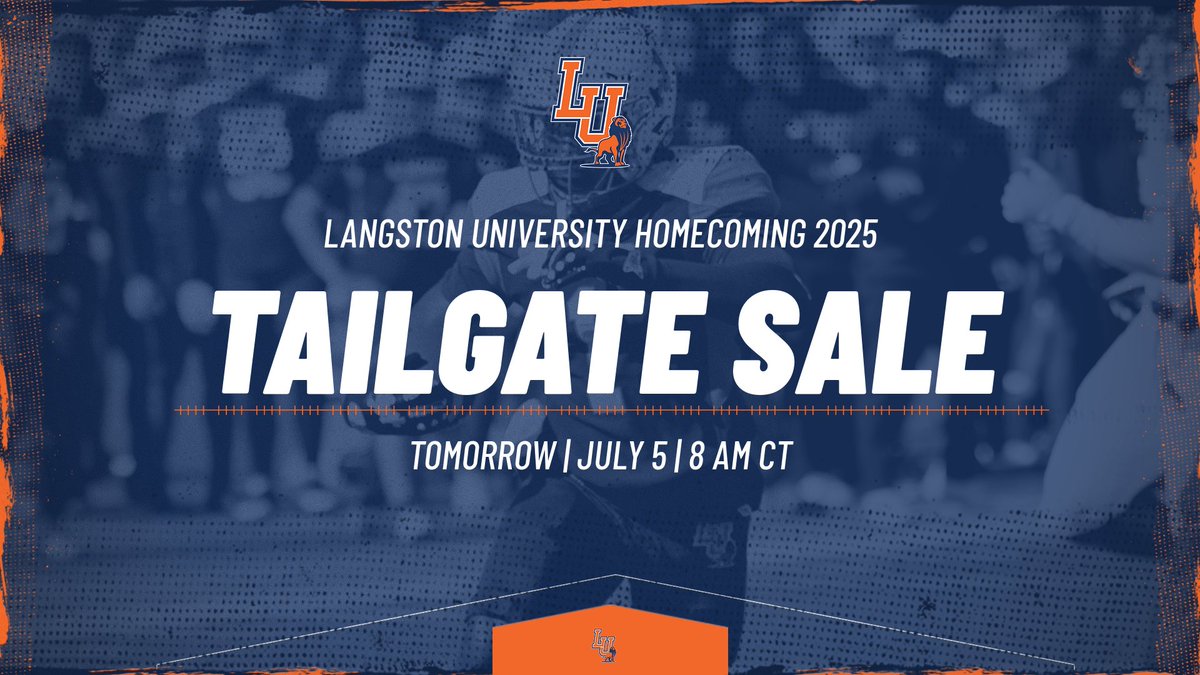LangstonSports's tweet image. 🚨 TAILGATE OPENS TOMORROW 🚨
🦁 Secure your Homecoming Tailgate spot and join us on October 11th for Homecoming 2025🦁
👉🗞️ : bit.ly/4kpnnPN
#goLions X #WeRoar