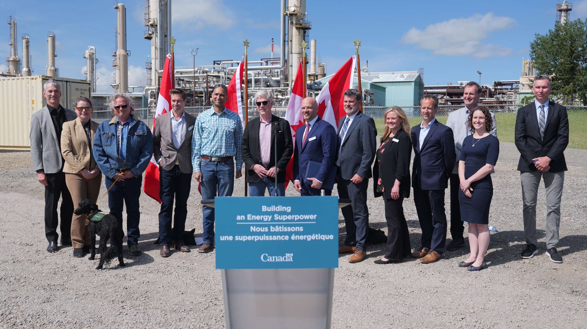 NRCan's tweet image. We just announced over $21.5M in funding to advance five carbon capture, utilization and storage projects in Alberta.
These projects will support Canada’s ambitions of becoming a clean and conventional energy superpower.
Learn more: ow.ly/pii850Wl7p1