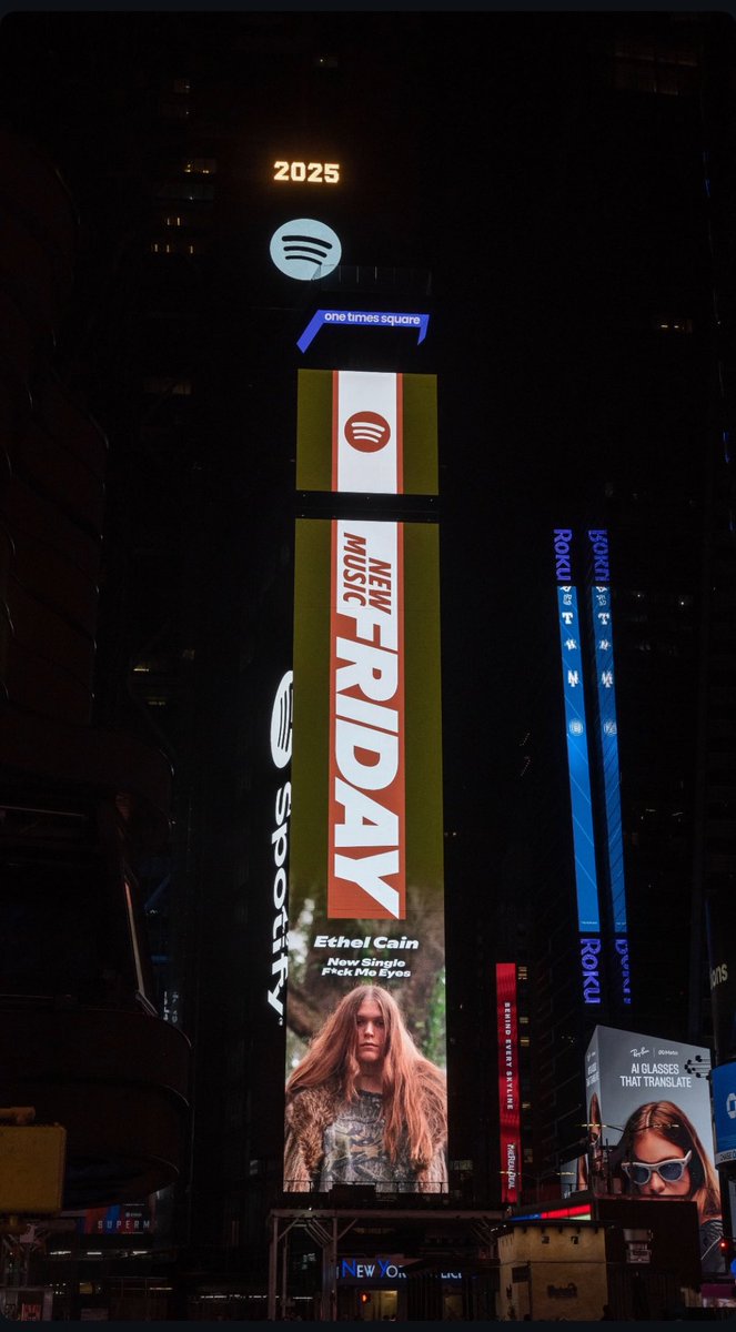 fuck me eyes promo in times square!! ♡