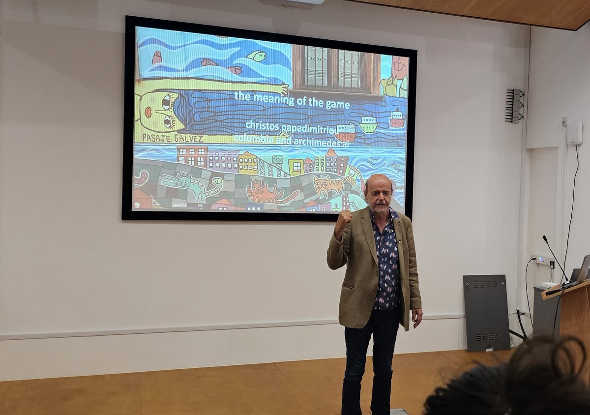 Interesting talk by Papadimitrou at the Nash@75 workshop in Oxford today. He proposed an alternative more computationally feasible solution concept for games based on replicator dynamics. However, I think the infinite population approximation is unrealistic for large games.