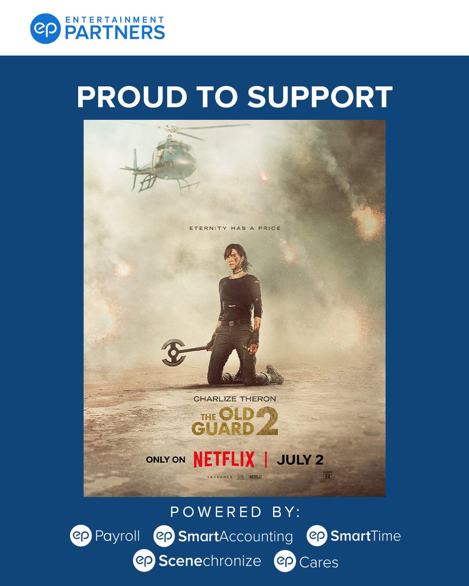 EntPartners's tweet image. Streaming: #CharlizeTheron jumps back into action in #TheOldGuard2 and #TheSandman launches its final season, both on #Netlifx
Theaters: Dinosaurs make their long awaited return in #JurassicWorldRebirth starring #ScarletJohannson and #40Acres opens in the US
#ProudtoSupport