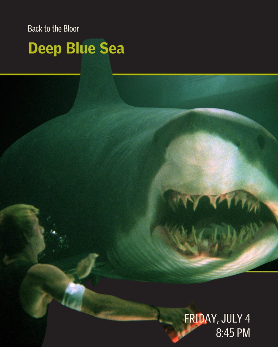 🌊TONIGHT! DEEP BLUE SEA🦈kicks off Shark Week at Hot Docs

📅Friday July 4 at 8:45 PM