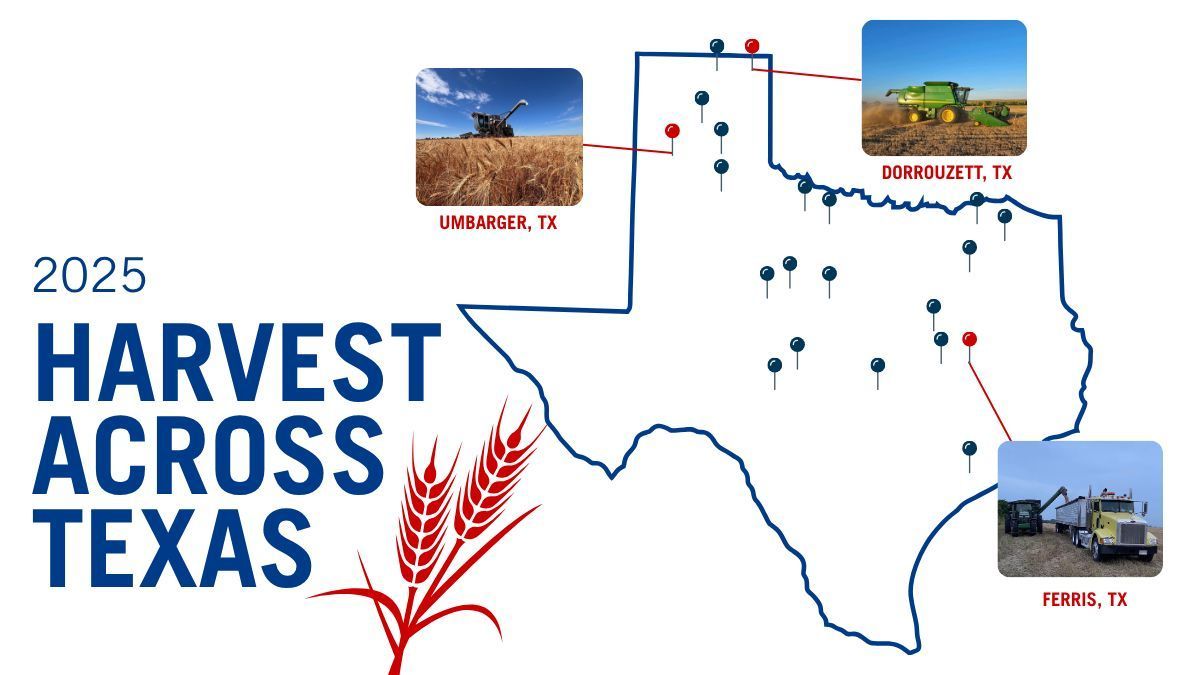 🇺🇸 Happy Independence Day! 🇺🇸 

The amber waves of grain are still being harvested this 4th of July. Widespread storms in the Panhandle have slowed progress, while farmers in other regions are finally wrapping up their harvest.