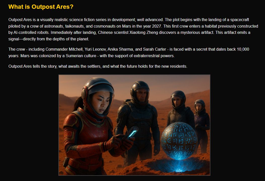 partners.outpostares.com/index_en.php
An offer. Not more - not less.
The start of a campaign.