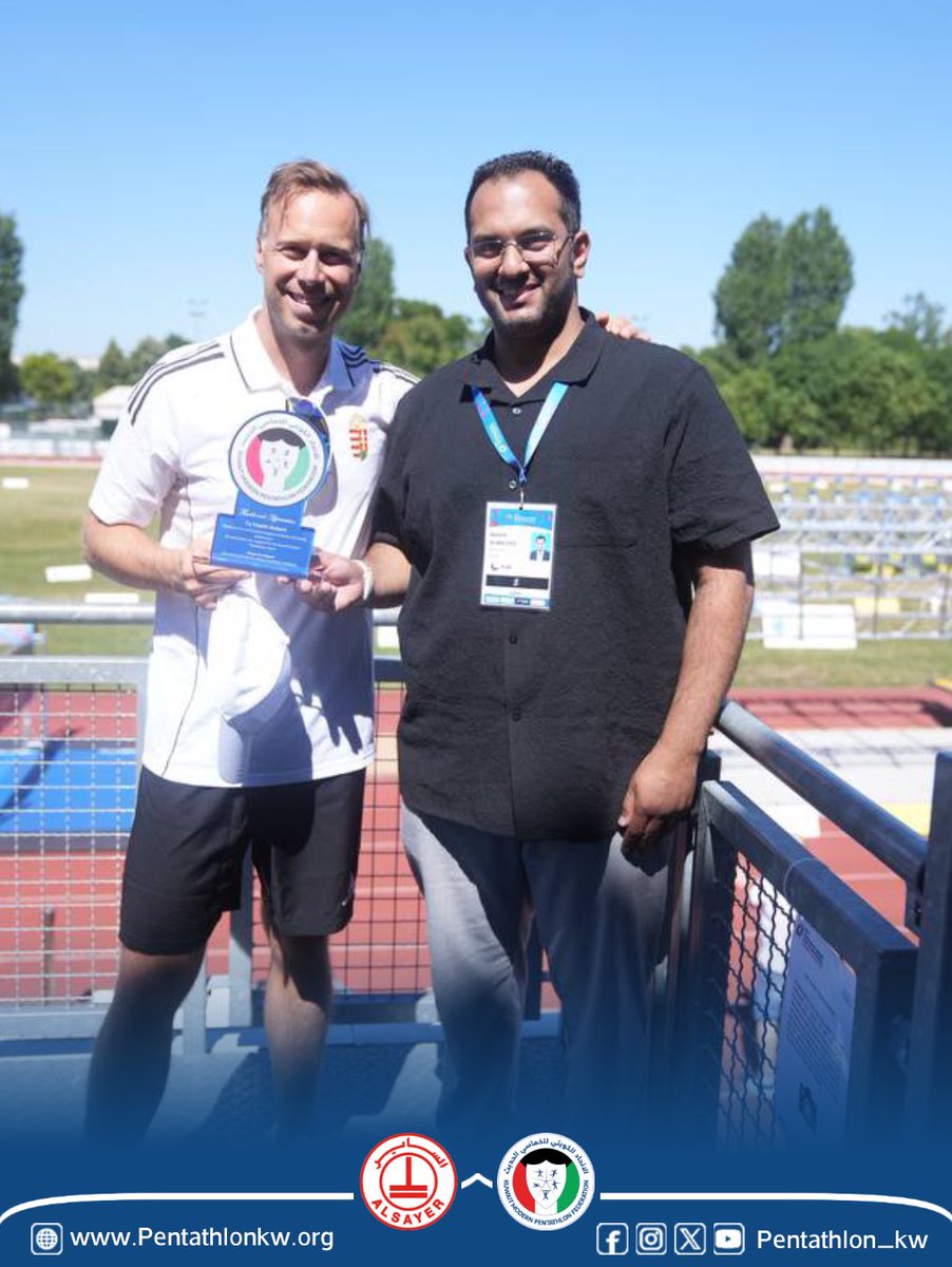 إهداء مقدم للكابتن روبرت المدير الفني لنادي KSI الهنغاري والخاص برياضة الخماسي الحديث ، وذلك لما قدمه من إسهامات في دعم لاعبي منتخب الكويت للخماسي الحديث..🇰🇼