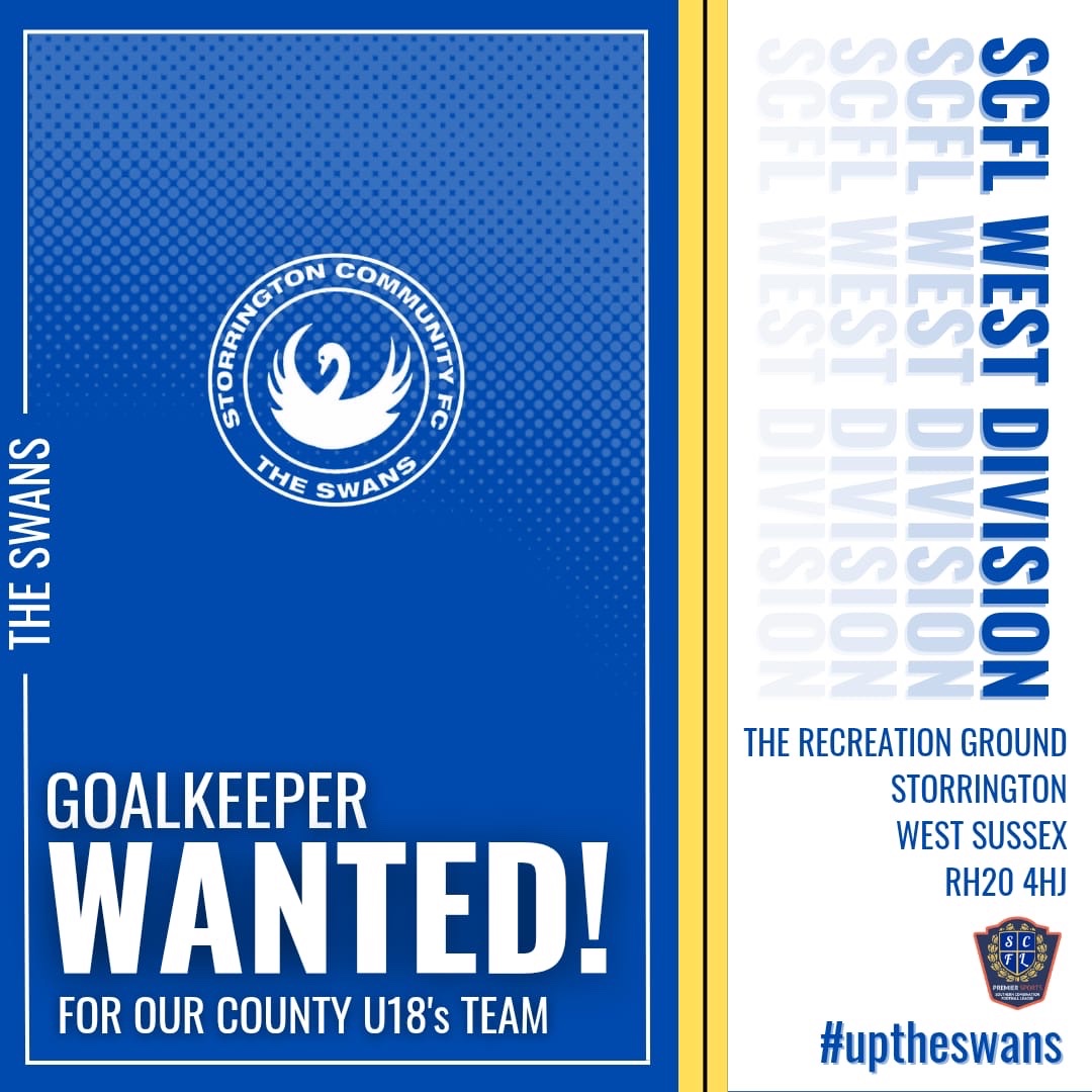 StorringtonFC's tweet image. Are you a committed young shot stopper who wants to join us and in return we offer great goalkeeping coaching from one of the finest keepers in Sussex.
DM if you are interested in coming along 🦢
Training at ‘ The Rec’ Tuesdays and Thursdays
@thesnlfdod @TheSnlf @TheSCFL