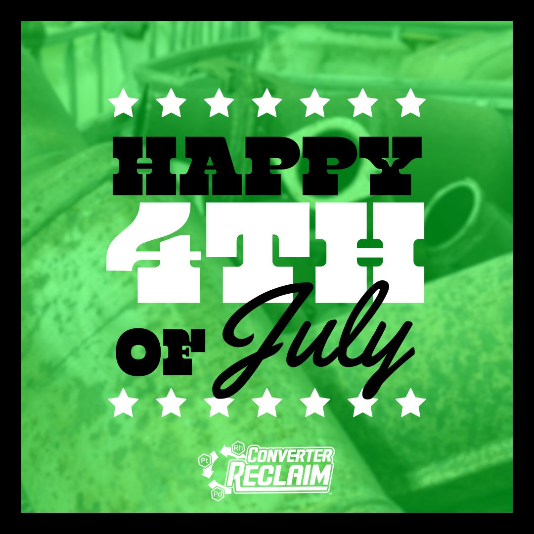 CReclaim's tweet photo. Proud to recycle with purpose in the USA.
Wishing you a safe and meaningful 4th of July.
#ConverterReclaim #FourthOfJuly #RecycleResponsibly https://t.co/ccro4WVtlD