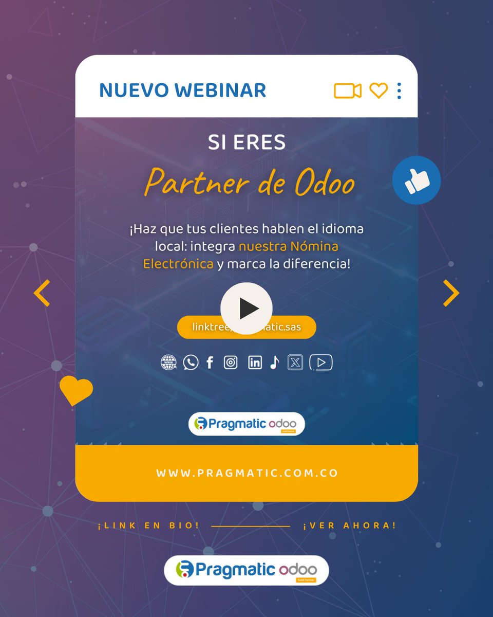 pragmaticsas's tweet image. Ya está disponible la repetición de nuestro webinar. 📊 Descubre cómo nuestro módulo de Nómina Electrónica en Odoo te ayuda a cumplir con la normativa colombiana. 

▶️ ¡Míralo ahora! 👉 youtube.com/live/5hGwlvH38… 

#NóminaElectrónica #Webinar  #DIANcolombia #Pragmatic #colombia