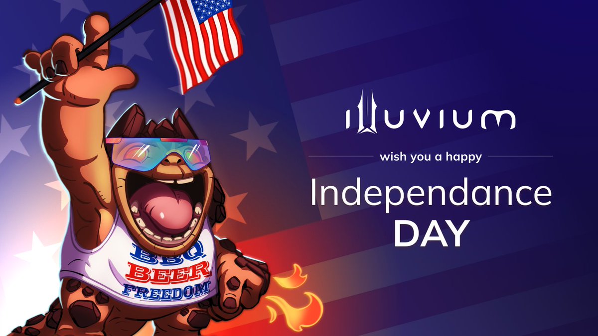 🎆 Happy 4th of July, America! 🇺🇸
To all our Rangers celebrating today—enjoy the fireworks, freedom, and family time.
Whether you're lighting up the Overworld or the sky tonight, we’re wishing you a legendary Independence Day.

From the Illuvium team—stay safe, and stay epic.