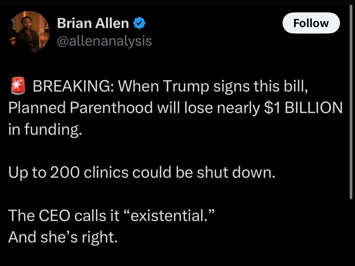 If every Kamala voter donated $13 dollars, they’d make up the funding.

If you want abortions, put your own money in. You’re not getting ours anymore.