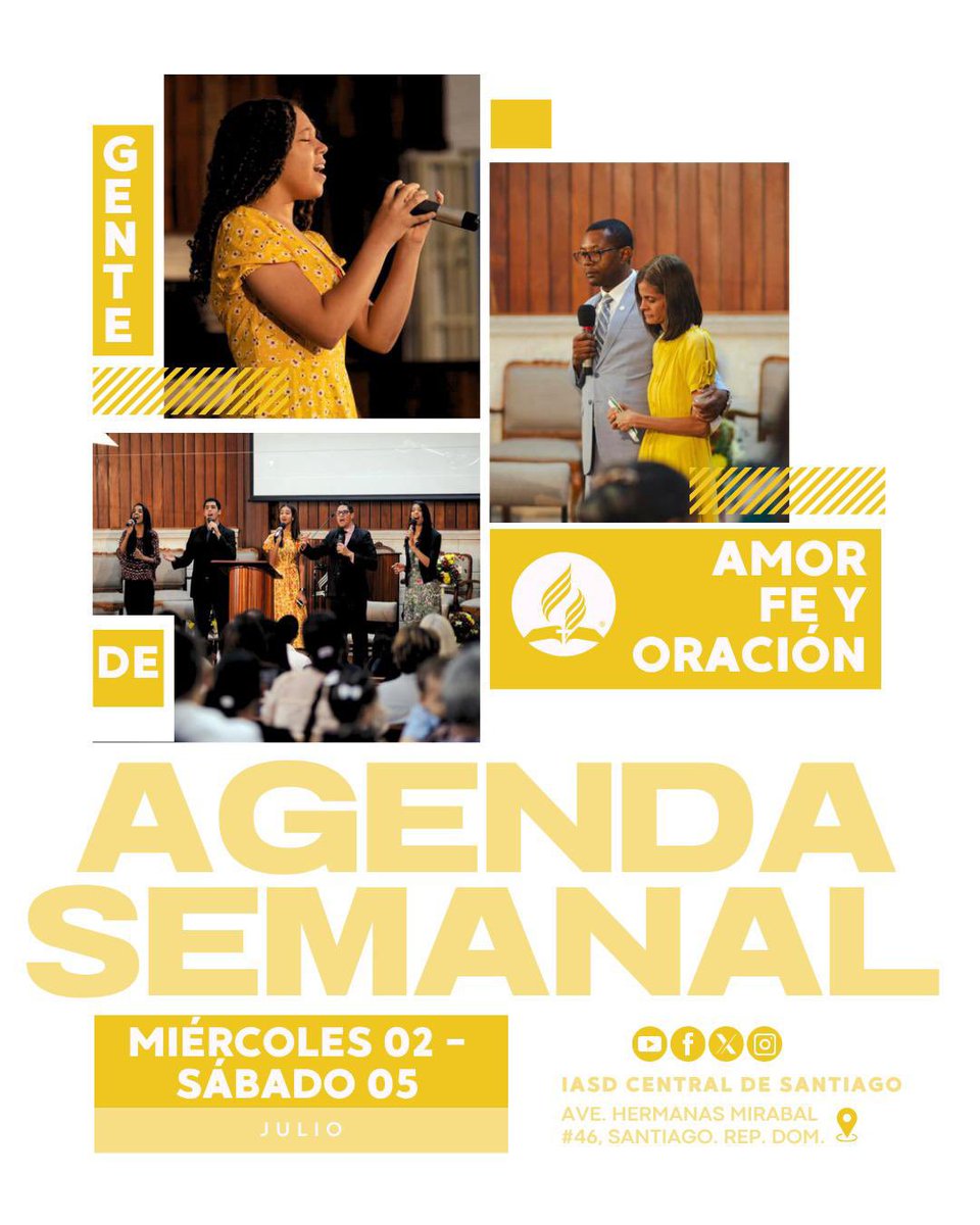 iasdcsrd's tweet photo. Agenda de la semana 🙌 https://t.co/1RpEo03HnD