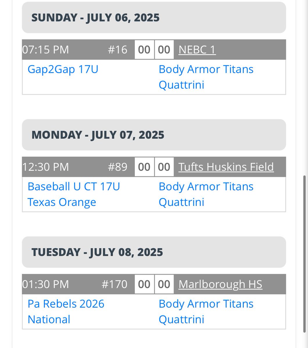 Pitching for Boston Open

Sunday - Clare / Pfeifer

Monday - Brower / Vignola

Tuesday - Zabbara