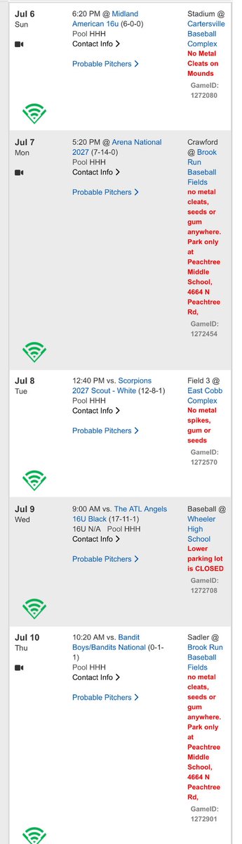 Daggu Rana (@daggu_rana) on Twitter photo Here is my schedule for 16u WWBA
<a href="/PG_VirginiaWV/">Perfect Game Virginia - West Virginia</a> <a href="/JMackeyPG/">Jason Mackey</a> <a href="/JeredGoodwin3/">Jered</a> Here is my schedule for 16u WWBA
<a href="/PG_VirginiaWV/">Perfect Game Virginia - West Virginia</a> <a href="/JMackeyPG/">Jason Mackey</a> <a href="/JeredGoodwin3/">Jered</a>