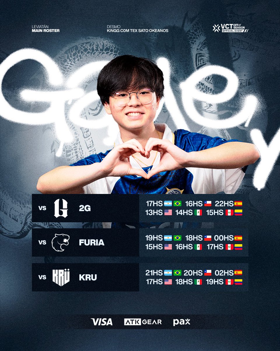 🔥 TODAY IS VALORANT DAY! 🔥

We’ve got 3 BO1s ahead of us. Mark your calendar so you don’t miss a single match from LEV