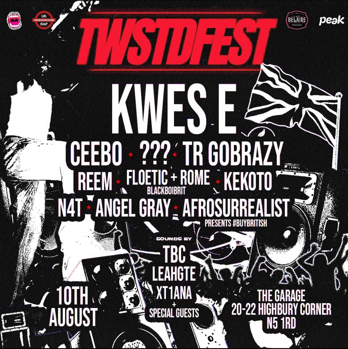 UK Rap Daily (@ukrapdaily) on Twitter photo We are giving away 2 tickets to TWSTDFEST 🚨
To enter:
– Be following <a href="/PTwistedlive/">#TWSTDFEST</a> <a href="/ukunderground_/">#TWSTDFEST</a> & @ukrapdaily
– Retweet this post
– Comment which artist you’re most excited to see
Winners announced Sunday at 12pm.
Good luck – we can’t wait to see you there. We are giving away 2 tickets to TWSTDFEST 🚨
To enter:
– Be following <a href="/PTwistedlive/">#TWSTDFEST</a> <a href="/ukunderground_/">#TWSTDFEST</a> & @ukrapdaily
– Retweet this post
– Comment which artist you’re most excited to see
Winners announced Sunday at 12pm.
Good luck – we can’t wait to see you there.
