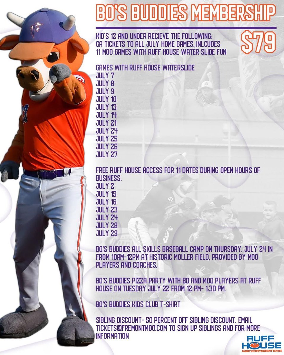 If you have children 12 and under, sign them up for our inaugural Bo's Buddies Kids Club presented by Ruff House.
It will probably be the best month of July fun ever!

checkout.square.site/merchant/5CK8S…