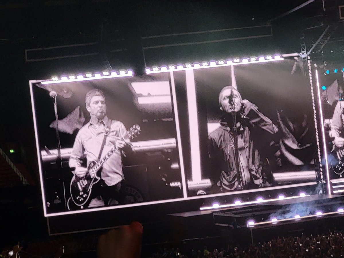 The boys are back in town. An image 16 years in the making  #oasis #cardiff