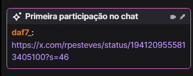 Podia ter escrito muita coisa, mas preferiu partilhar o meu twitter. 

Meus amigos, histórico.
