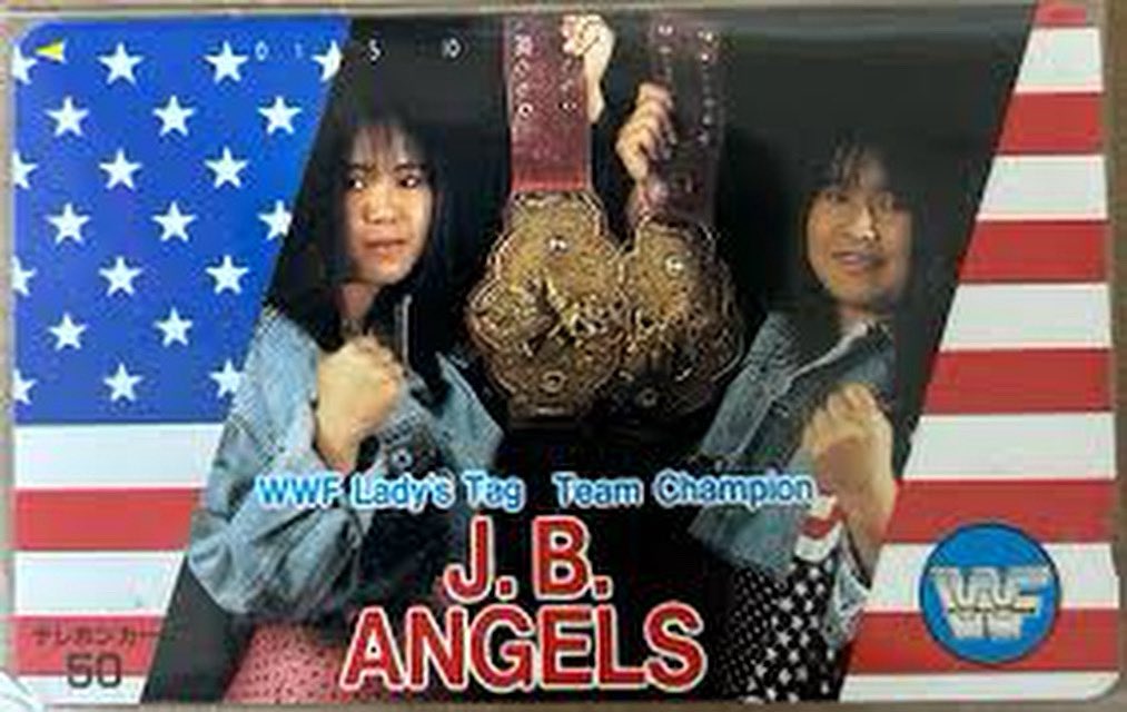 JBombAngels's tweet image. Happy July 4th to our American fans!!! This image was the cover of our WWF phone card. We used these to make long distance calls back to Japan! Do you collect these cool cards?

Be safe this holiday weekend!

#JumpingBombAngels #ジャンピングボムエンジェルス

#NoriyoTateno…